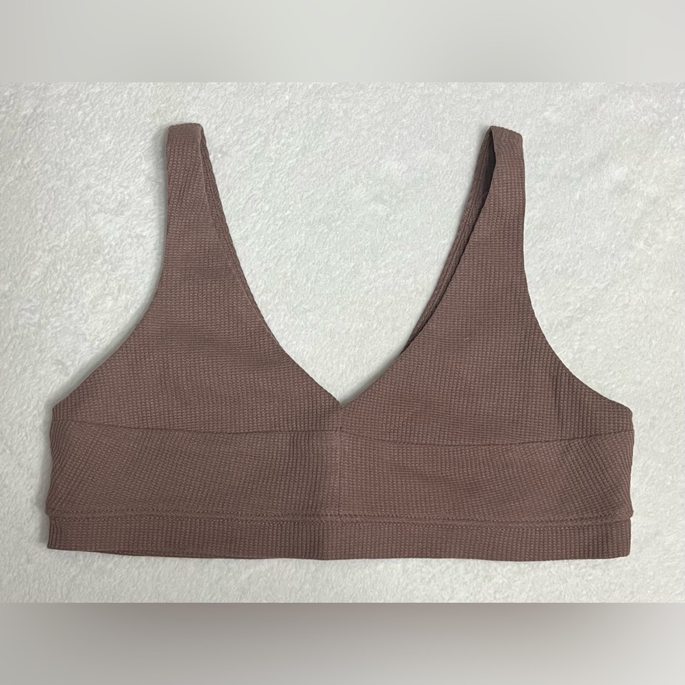Princess Polly size 8 knit textured V-neck Mauve Pullover bralette Y2K boho - Picture 5 of 9